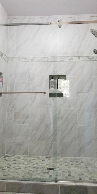 Rolling Slider White Marble Tiles 2